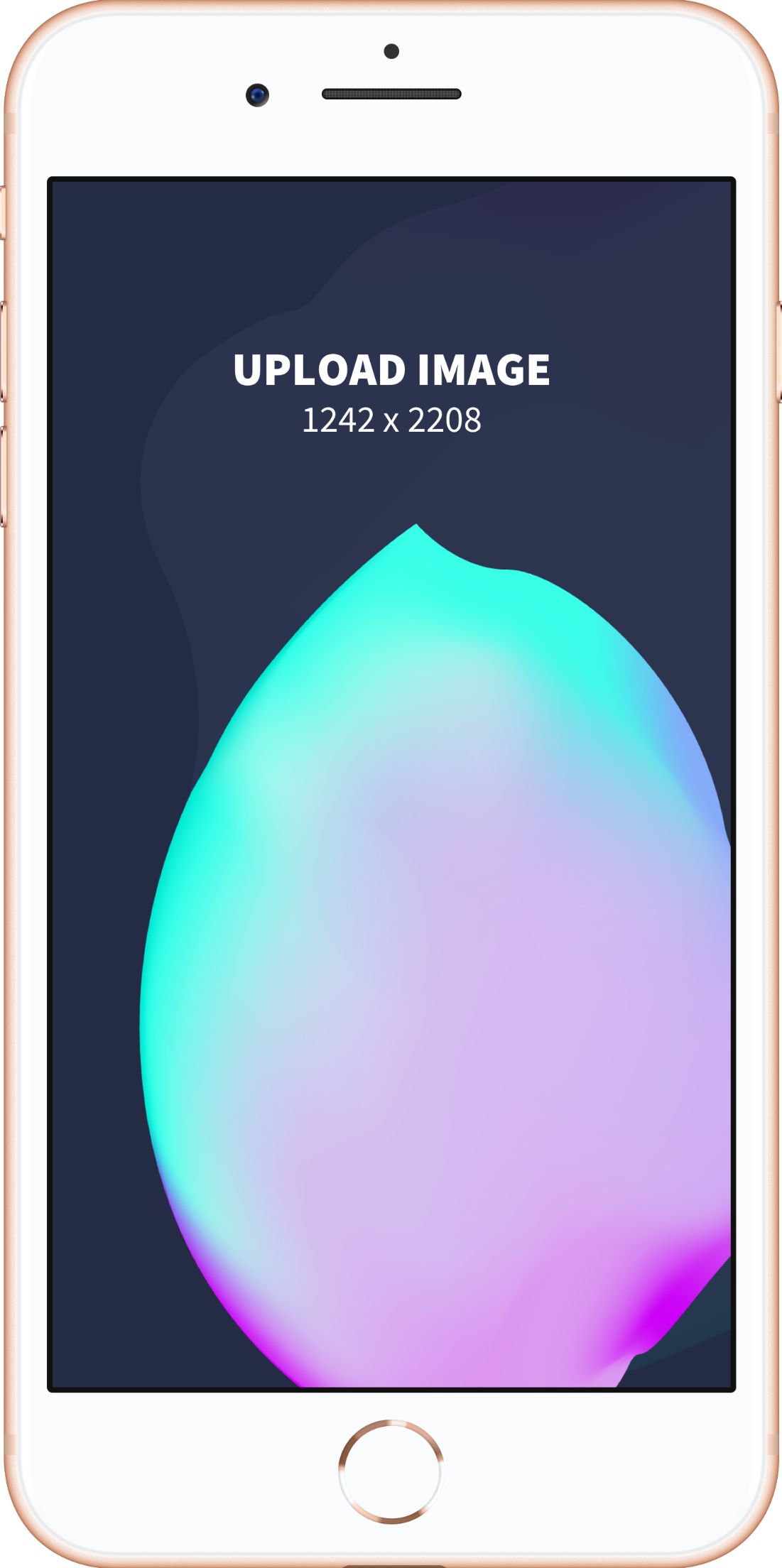 iPhone 8 Plus Mockup 2 template. Quickly edit text, colors, images, and more for free.