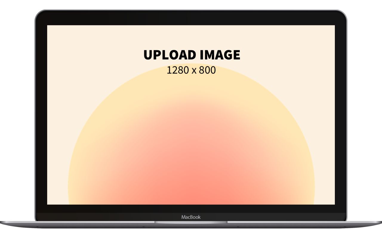MacBook Mockup 1 template. Quickly edit text, colors, images, and more for free.