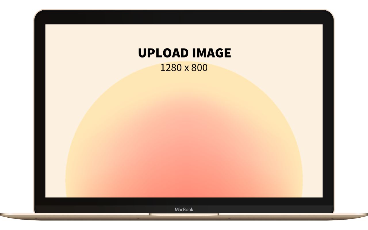 MacBook Mockup 2 template. Quickly edit fonts, text, colors, and more for free.