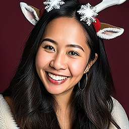 AI Christmas headshot